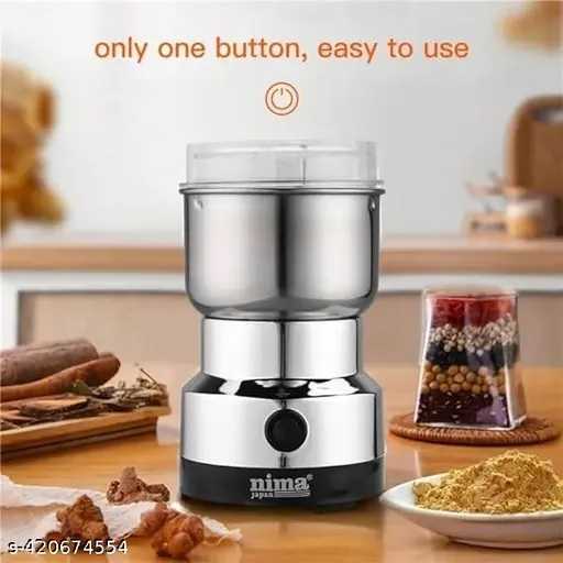 Nima High Quality Stainless Steel Electric Coffee Grinder Bean Nuts Spices Masala Grinder and Blender Coffee Bean Milling Machine NM-8300